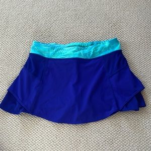 athleta girl purple and blue sport skirt